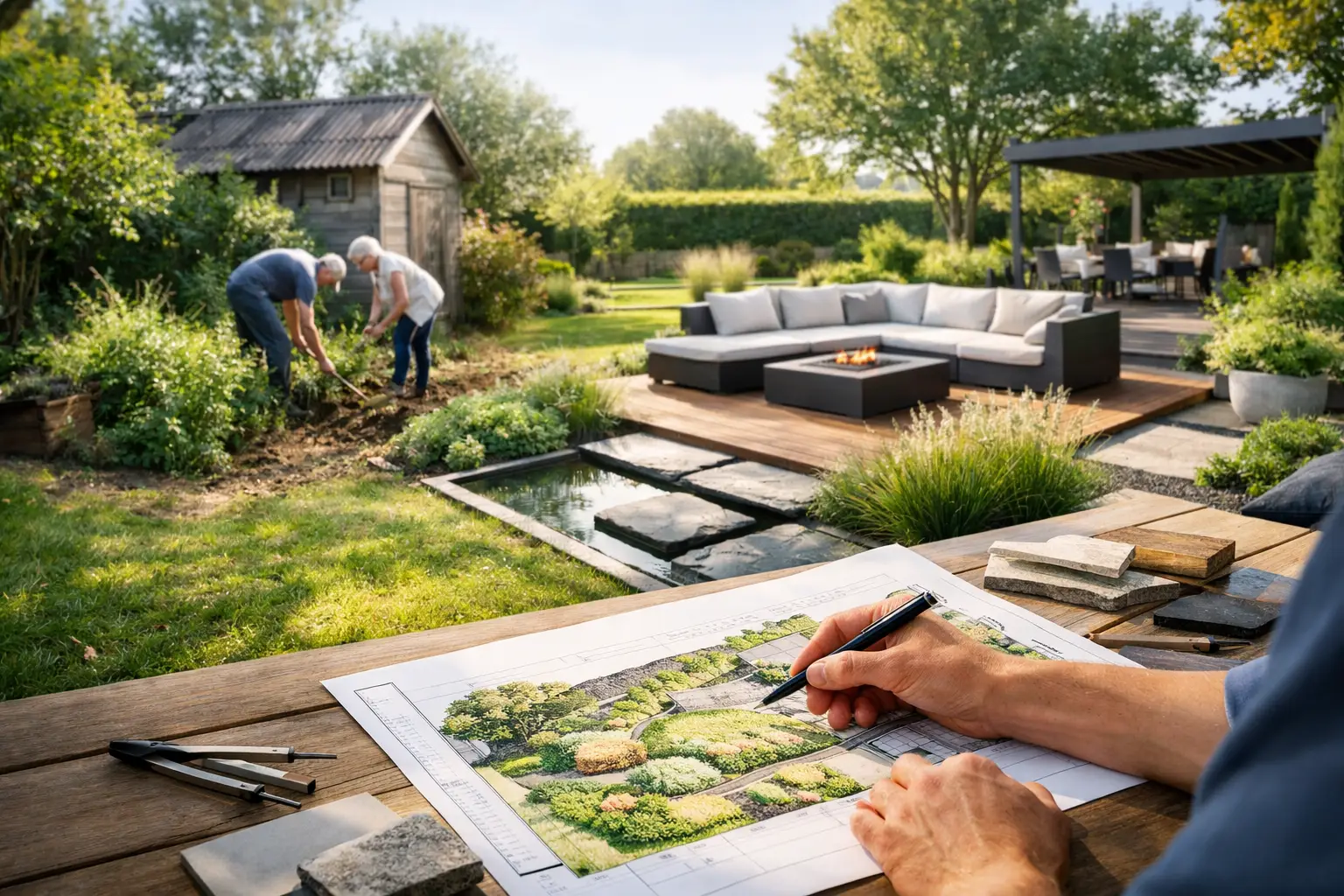 Alten Garten modern gestalten mit klarer Planung