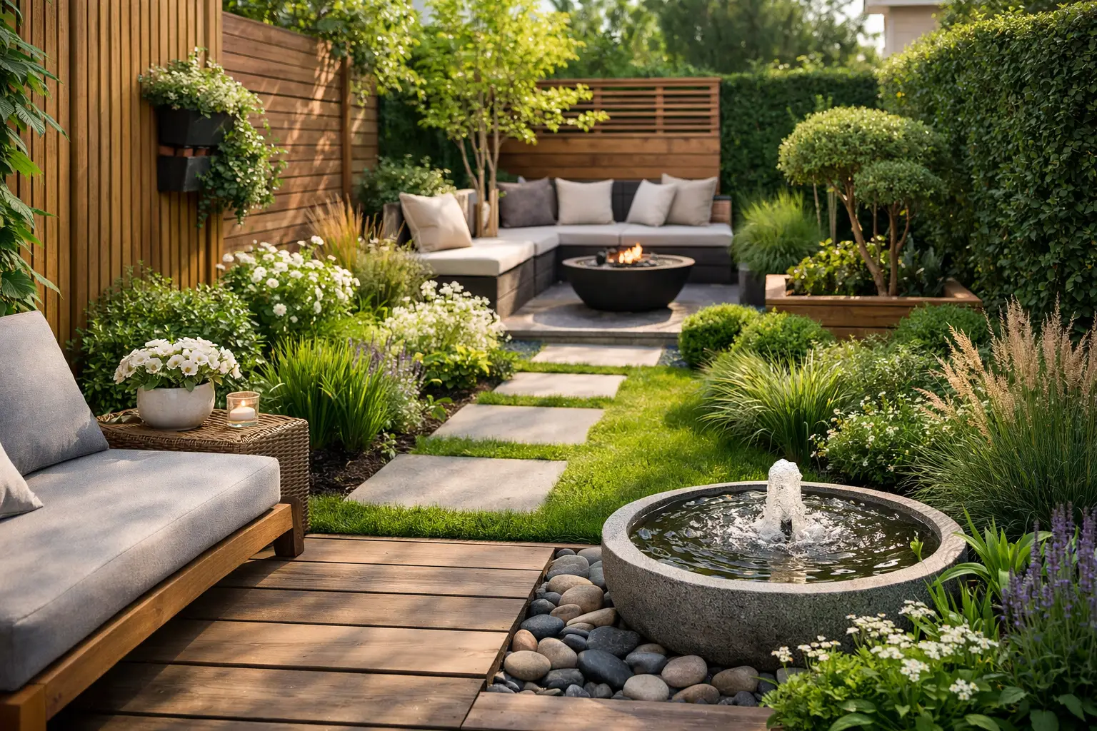Gartenideen für kleine Grundstücke, die wirken